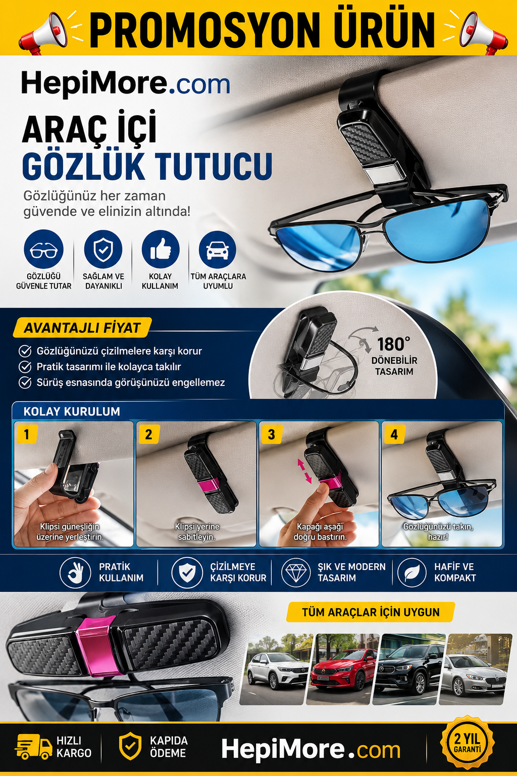 Araba Gözlük Tutacağı