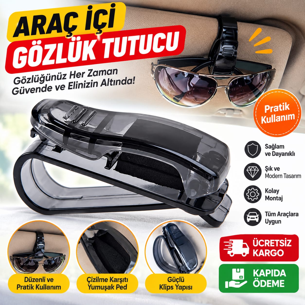 Araba Gözlük Tutacağı