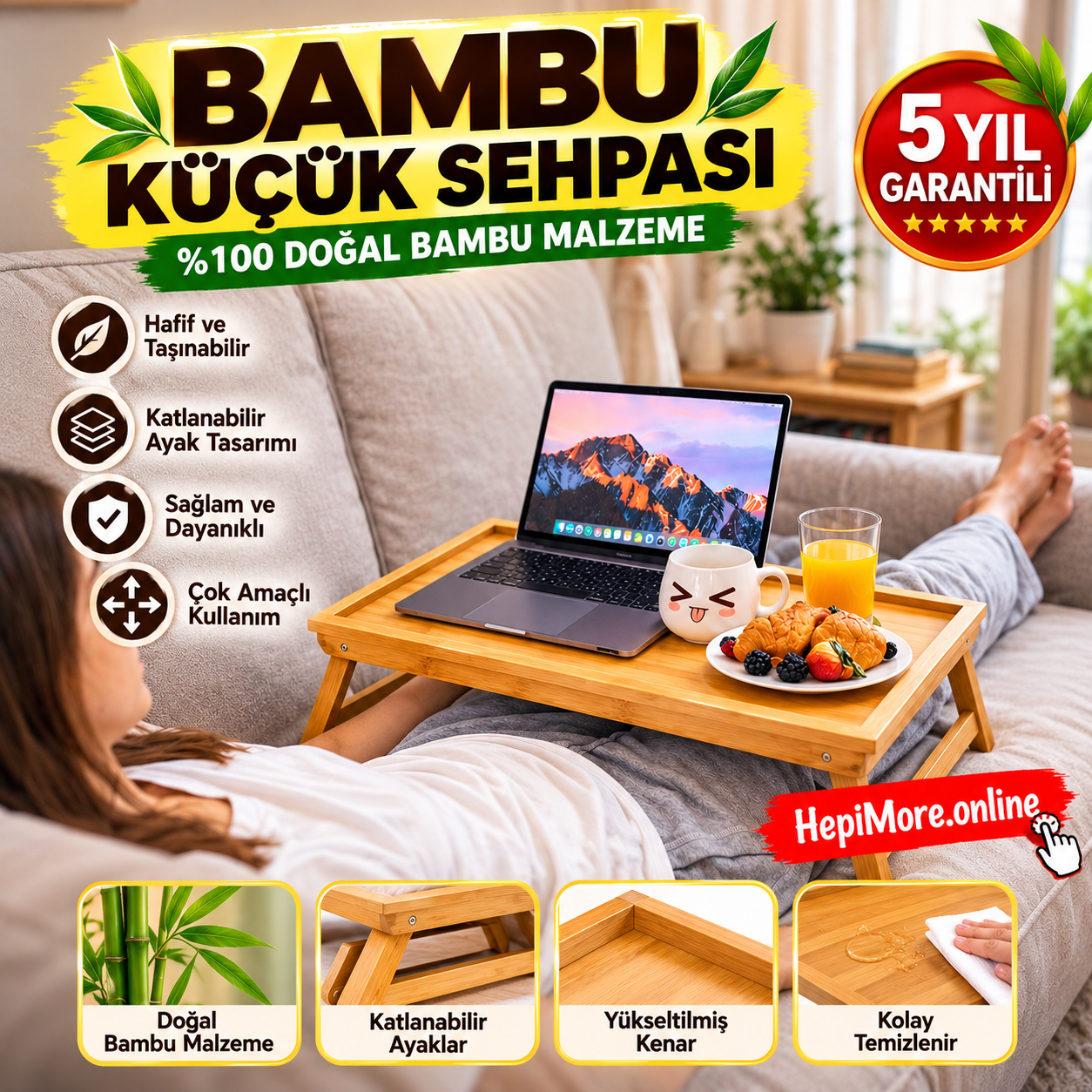 Katlanabilir Kucak Sehpası ( %50 indirim)